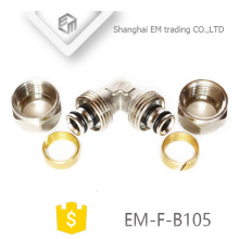 EM-F-B105 Chromed brass elbow compression pipe fittings